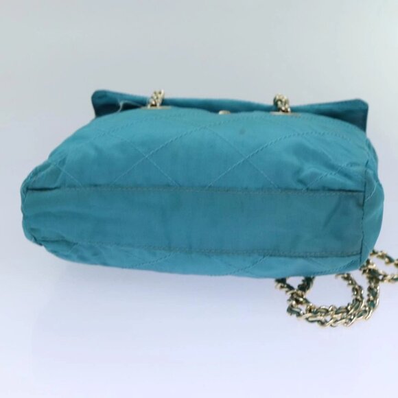 PRADA Chain Shoulder Bag Nylon Blue Auth ar12043 - Picture 7 of 16